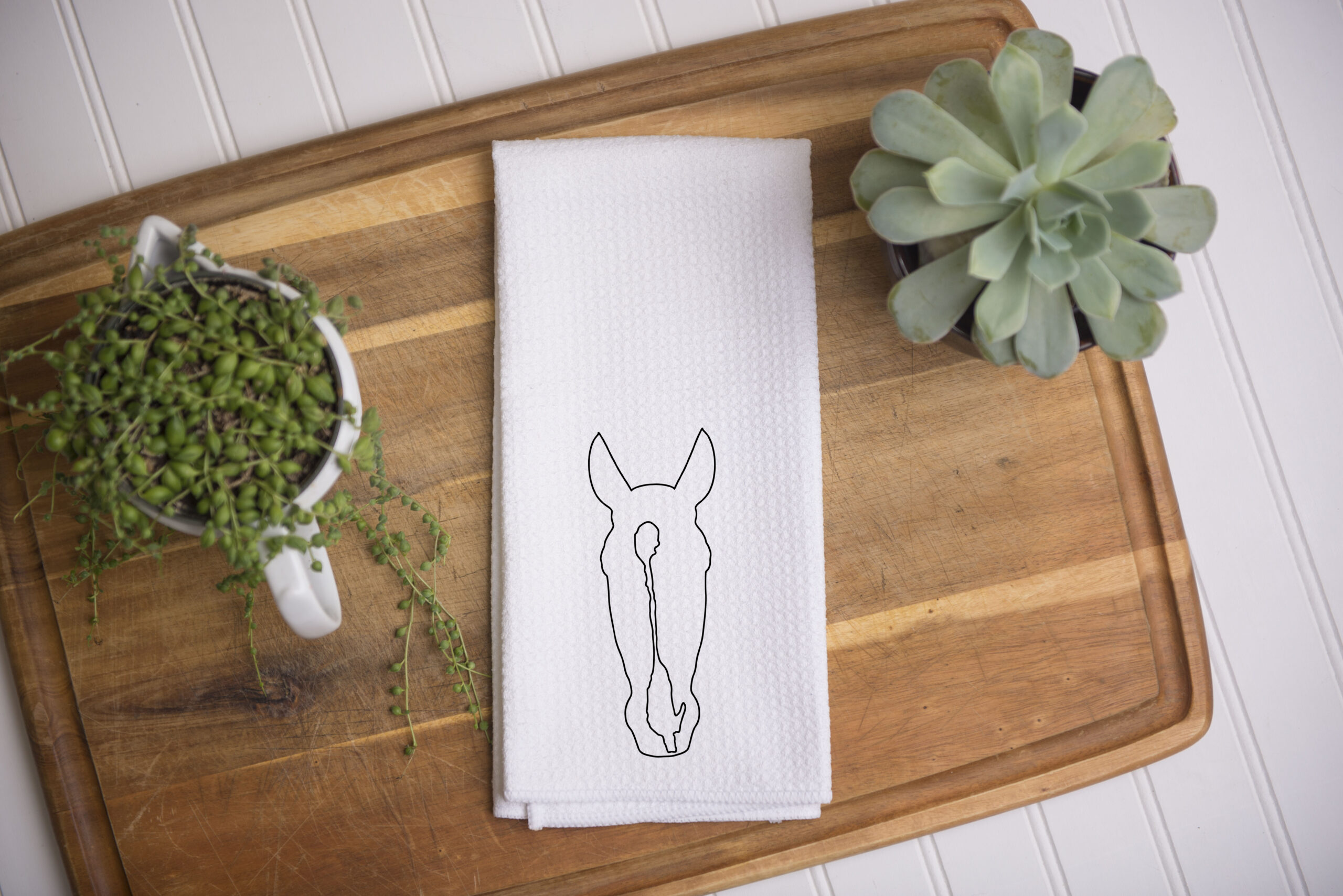 Custom Horse Head Tea Towel