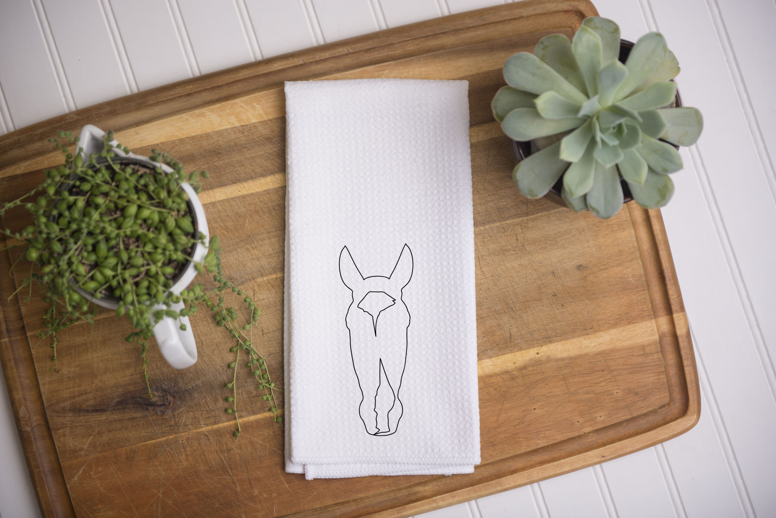 Custom Horse Head Tea Towel